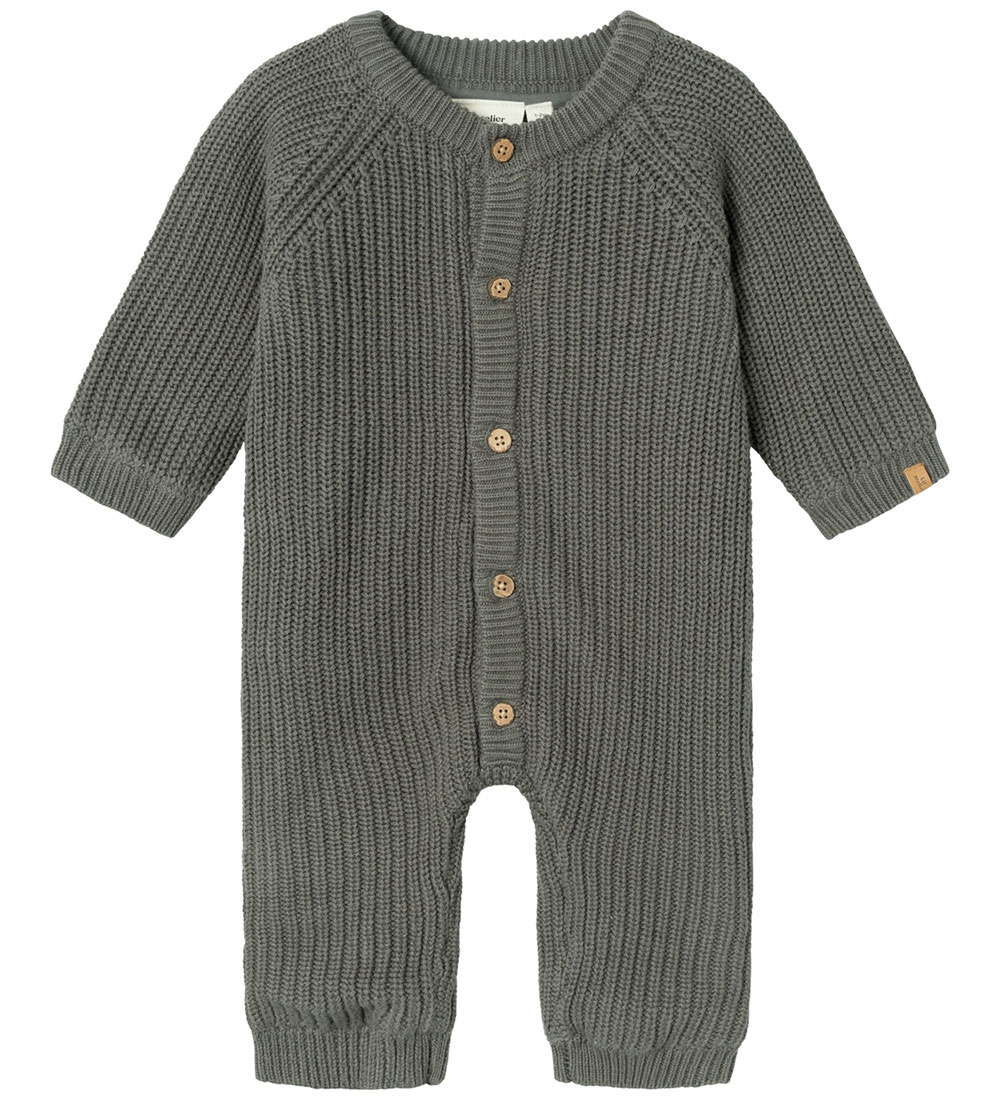 Lil' Atelier Jumpsuit - Knitted - Rib - NbmNalo - Pewter