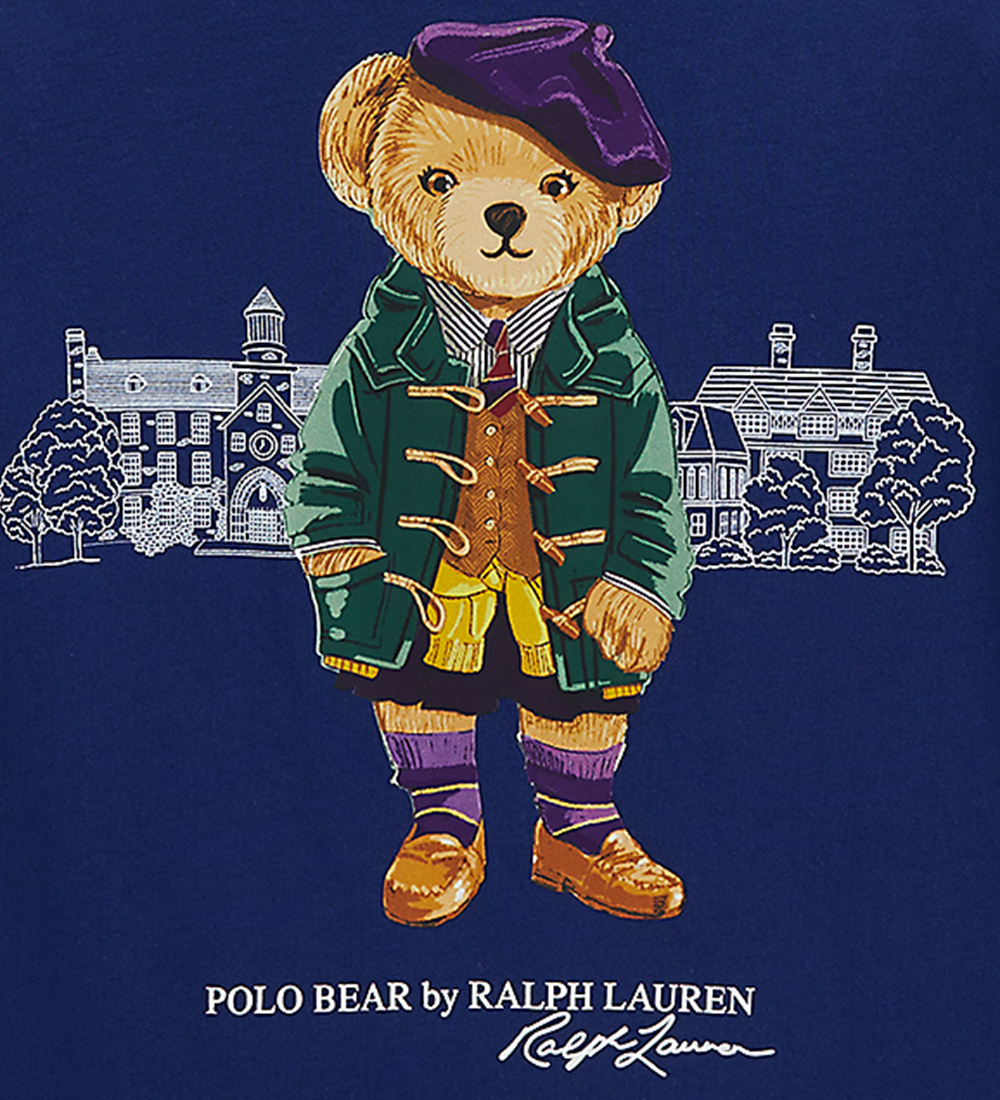 Polo Ralph Lauren Blússa - Blár M. Bangsi