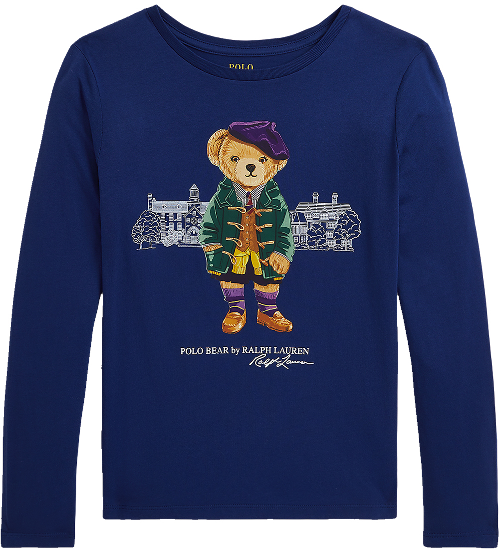 Polo Ralph Lauren Blússa - Blár M. Bangsi