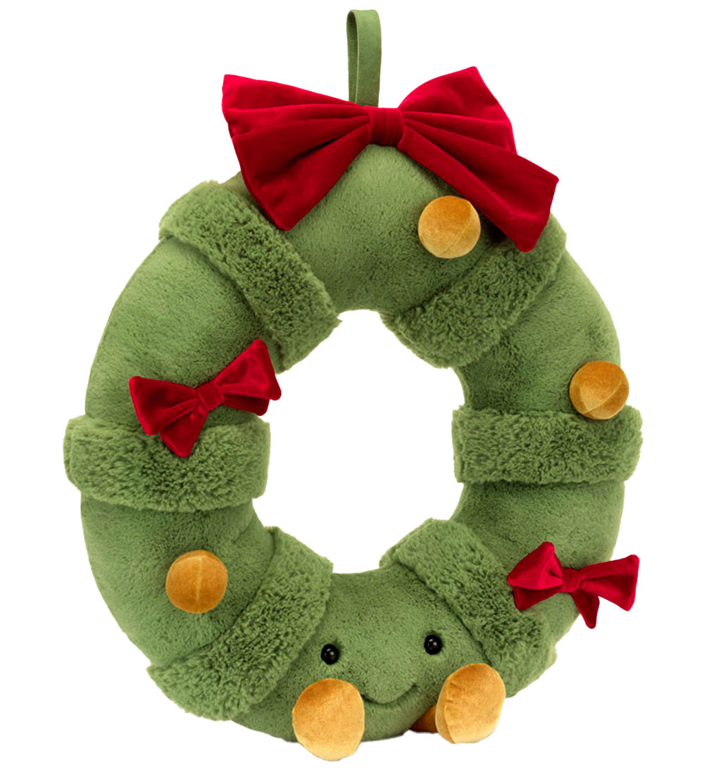 Jellycat Soft Toy - 37x44 cm - Decorated Christmas Wreath