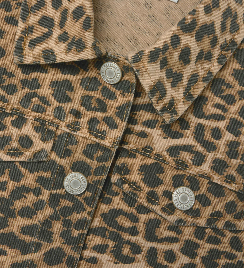 Name It Jacket - NkfOlivia - Silver Mink/Leopard
