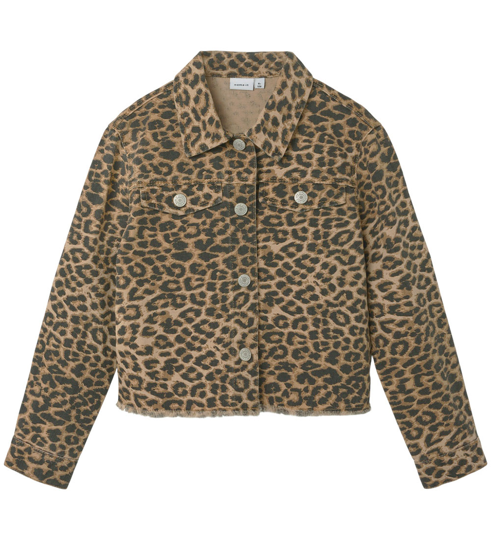 Name It Jacket - NkfOlivia - Silver Mink/Leopard