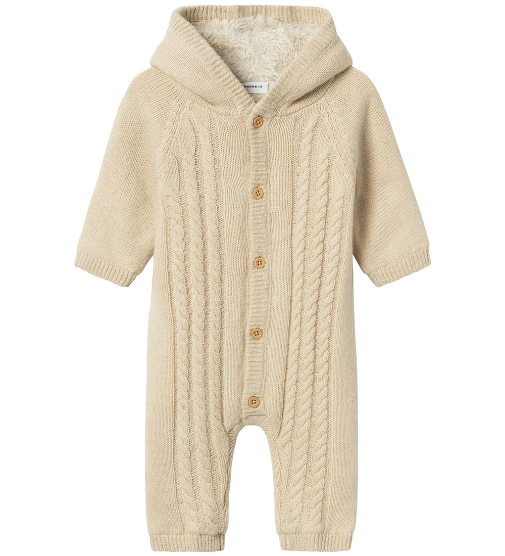 Name It Pramsuit - Knitted - NbnOsuit - Summer Sand