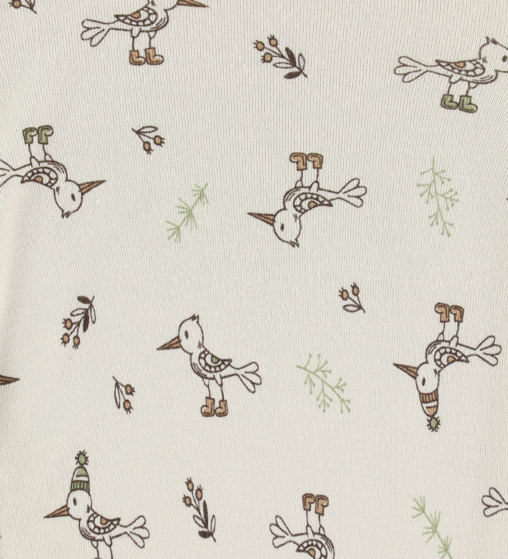 Joha Blouse - Bamboe - Beige m. Vogels