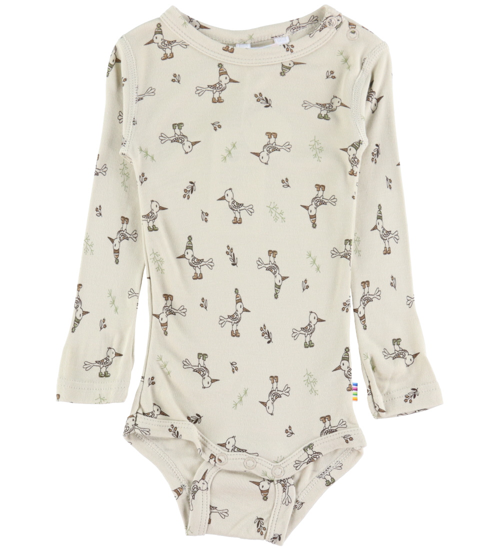 Joha Body L/æ - Bambu - Beige m. Fåglar