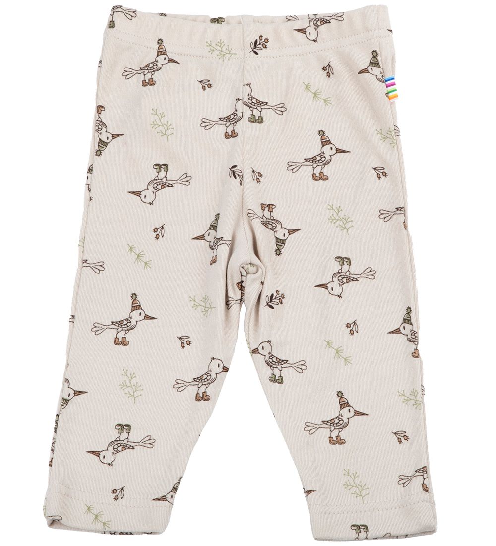 Joha Leggings - Bambus - Drapplitað M. Fuglar