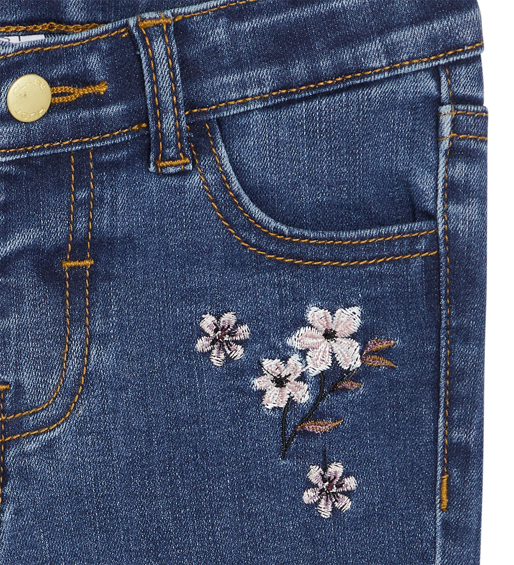 Hust and Claire Jeans - Joanna - Denim m. Blommor