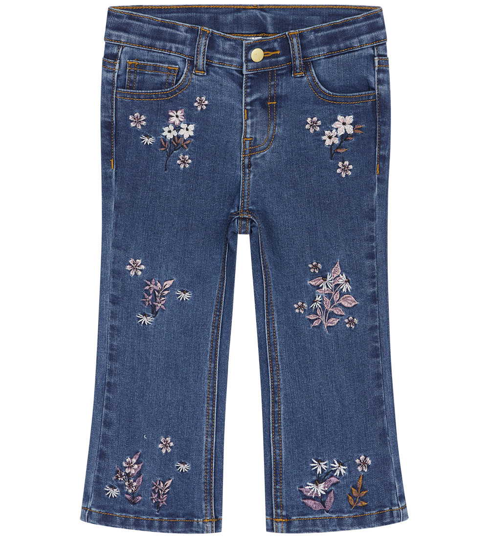Hust and Claire Jeans - Joanna - Denim m. Blommor
