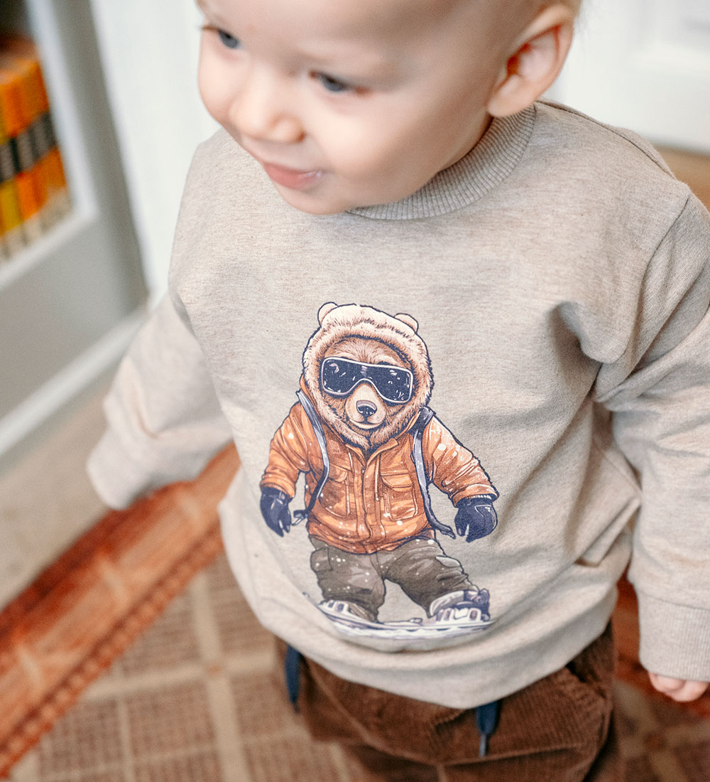 Hust and Claire Sweatshirt - Sejer - Beige Melange m. Björn