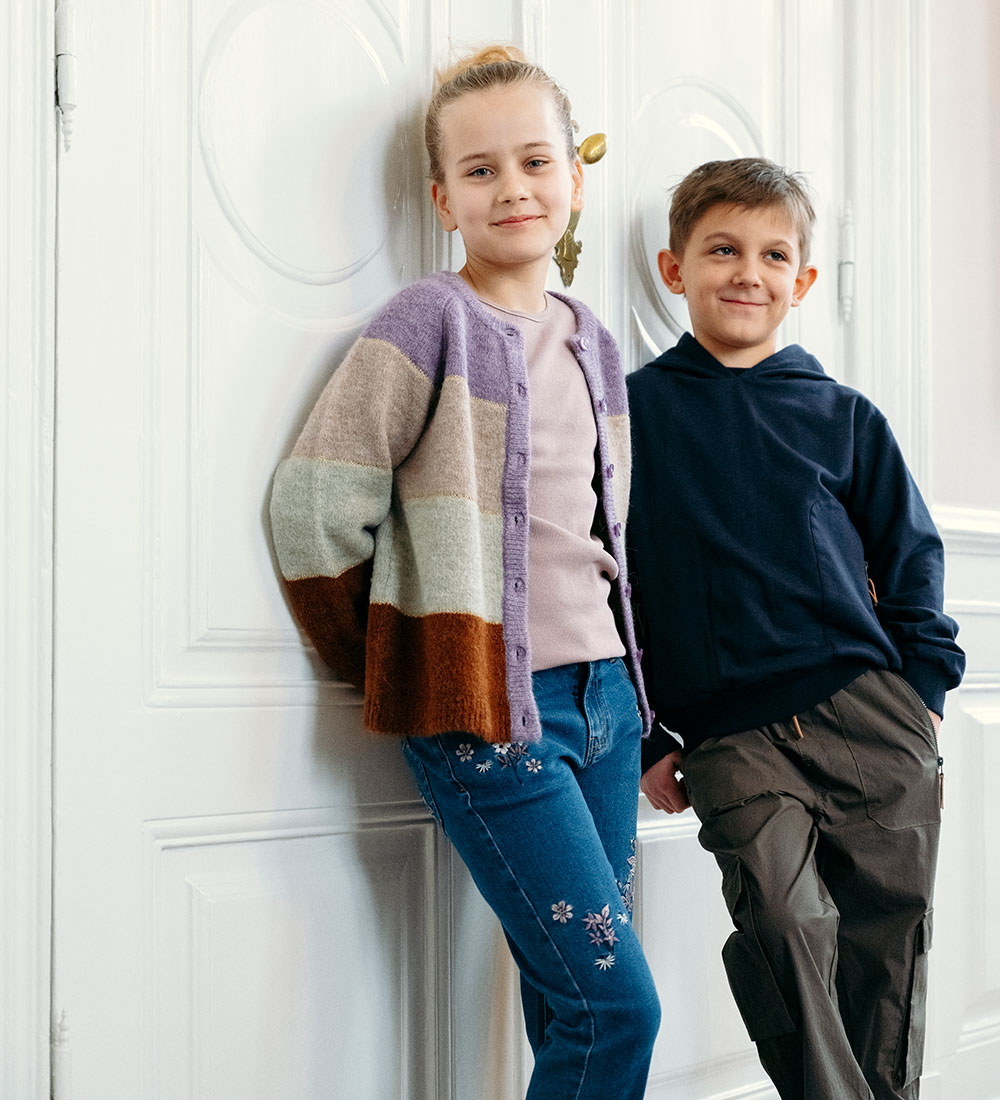 Hust and Claire Cardigan - Knitted - Charlotte - Dark Plum w. Gl