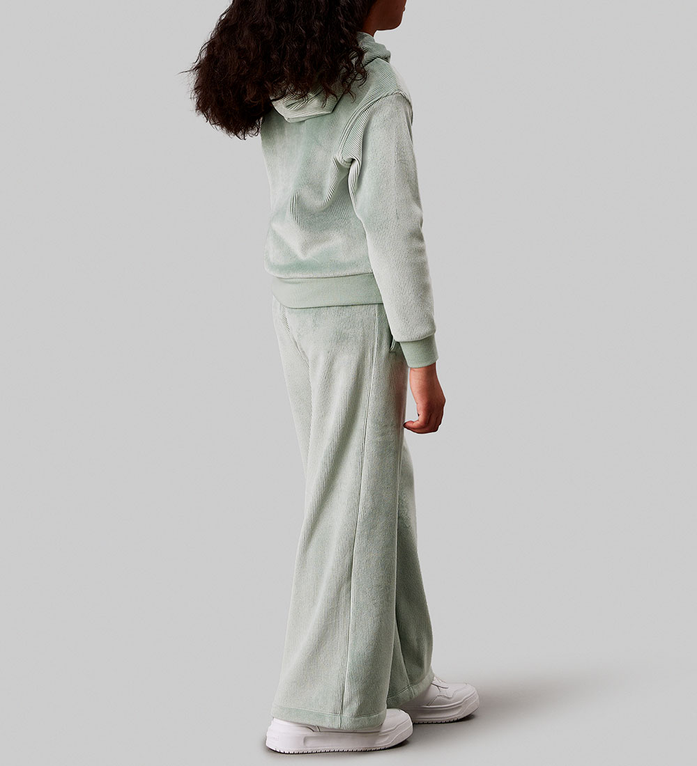 Calvin Klein Set - Hosen/Kapuzenpullover - Samtvelours - Jadeit