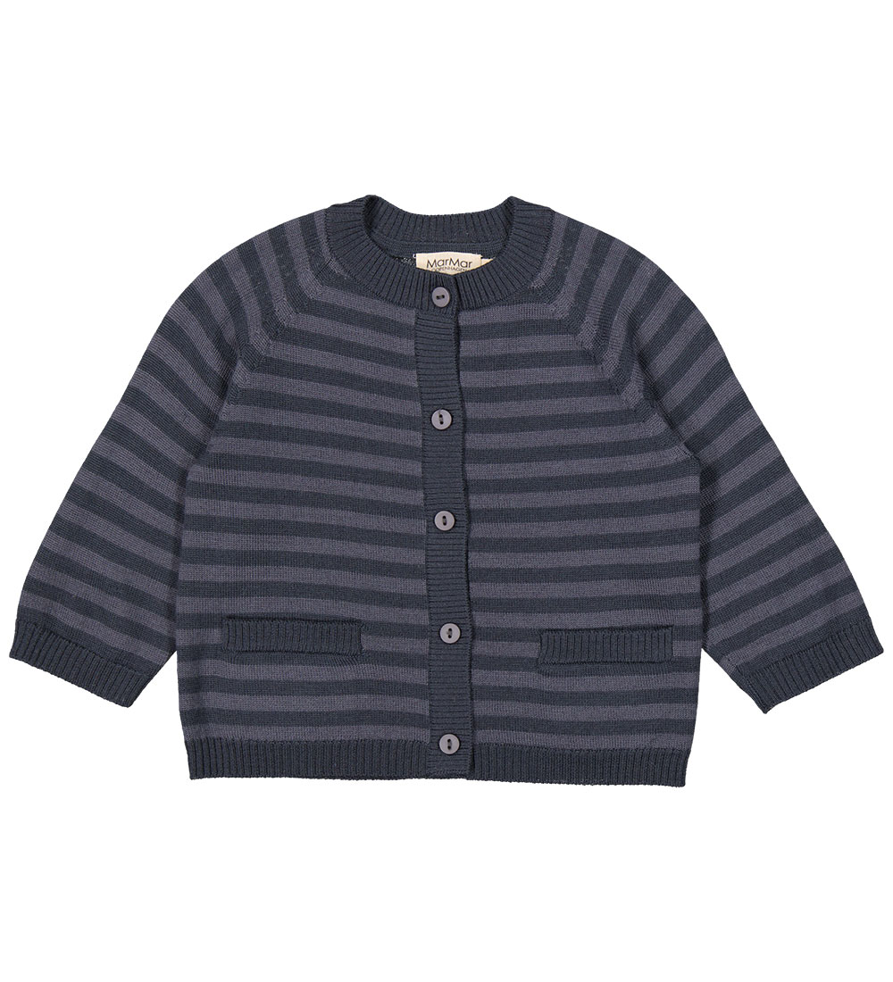 MarMar Cardigan - Wool - Taki - Deep Lake Stripe