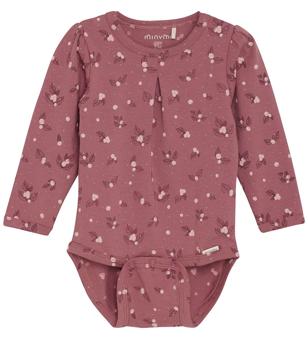 Minymo Bodysuit L/æ - Deco Rose