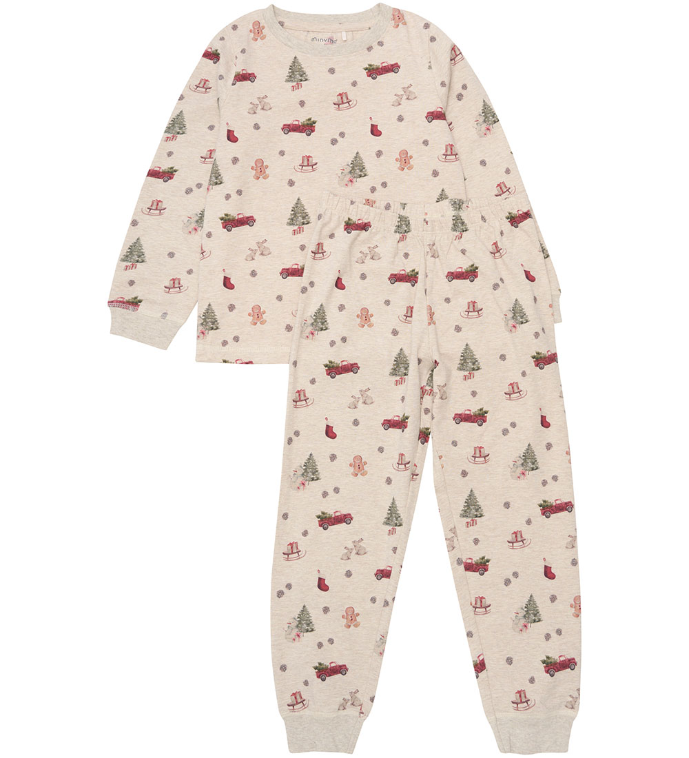 Minymo Pyjama Set - Brown Melange