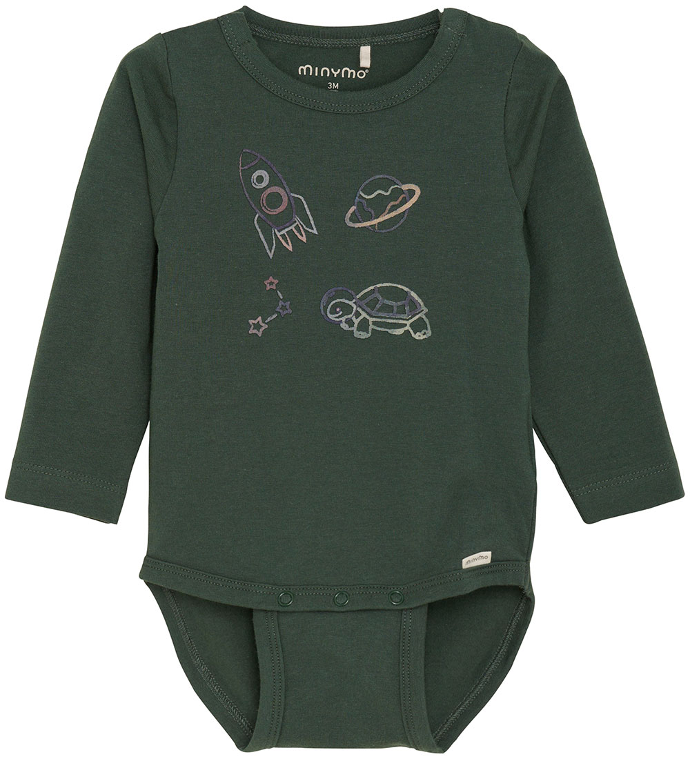 Minymo Bodysuit L/æ - Jungle Green
