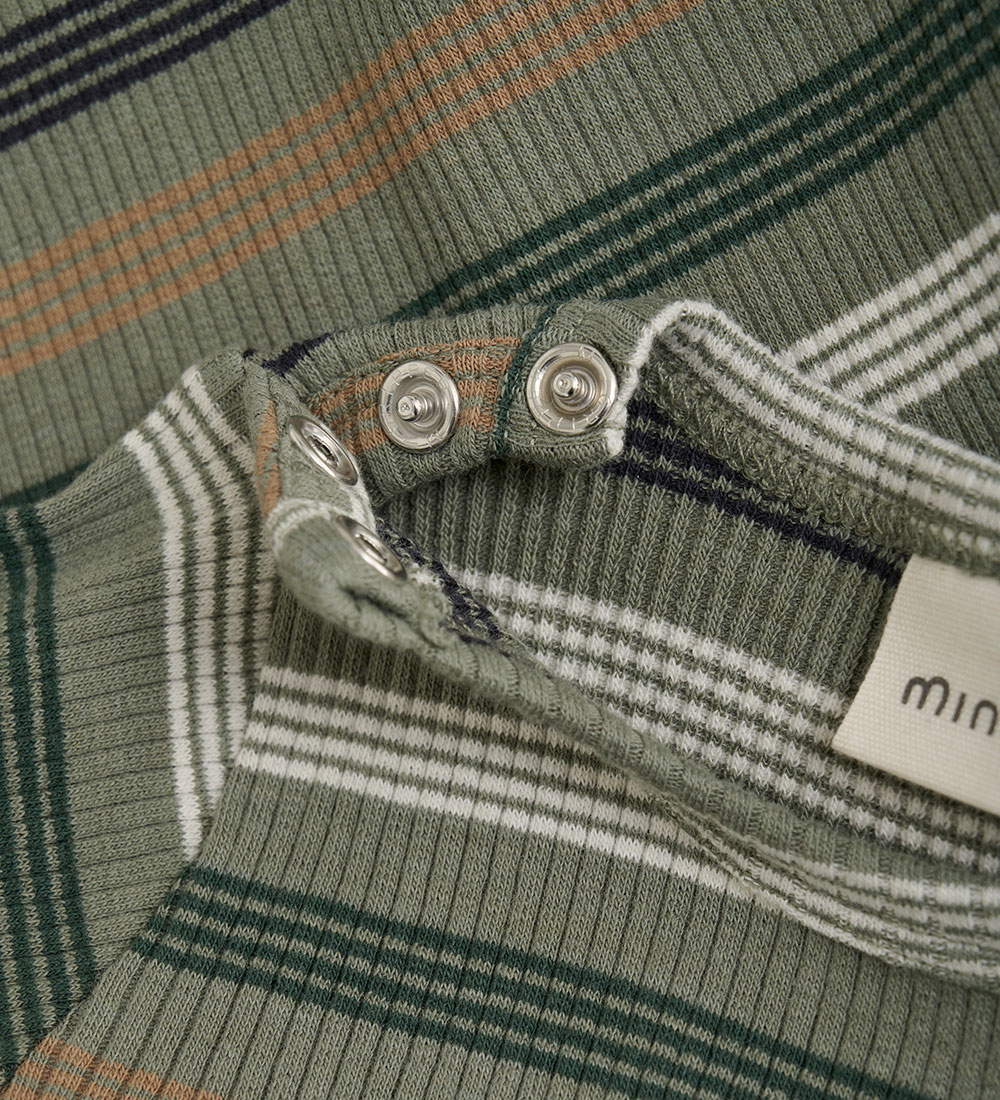 Minymo Bodysuit L/æ - Rib - Sea Spray