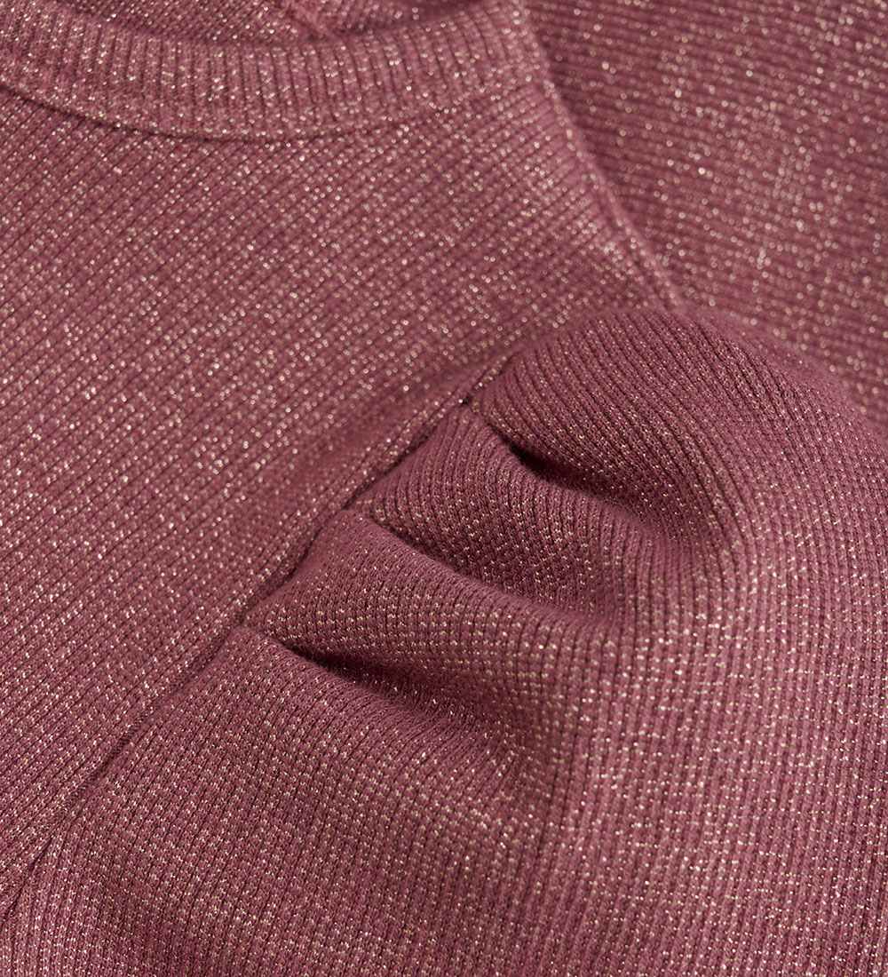 Minymo Blouse - Rib - Glitter - Deco Rose