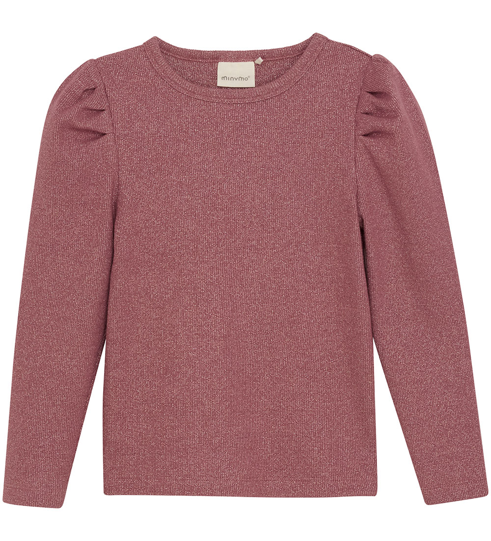 Minymo Blouse - Rib - Glitter - Deco Rose