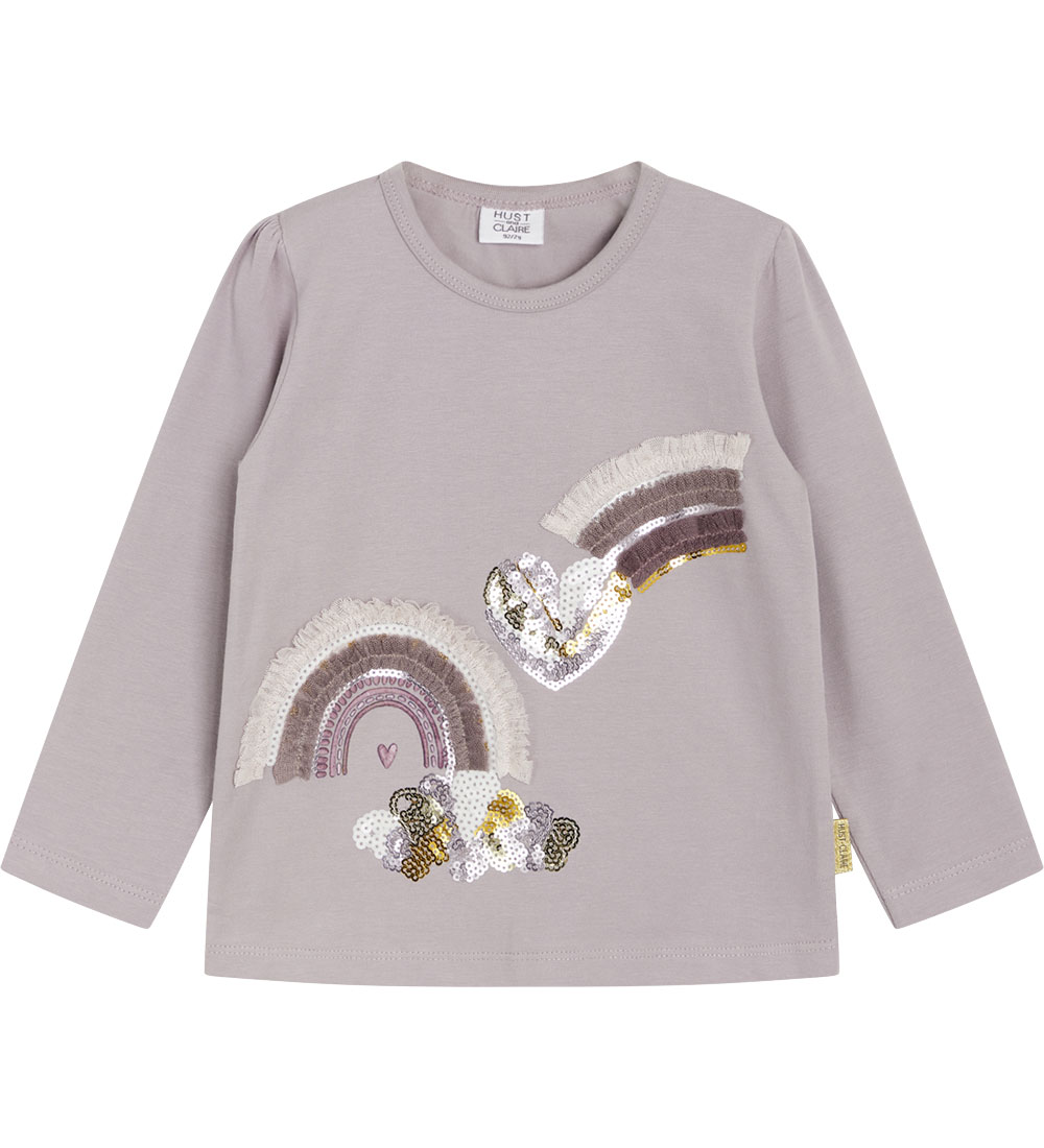 Blouse Hust and Claire - Alma - Purple Dove av. Pailletes