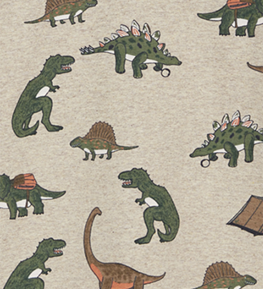 Hust and Claire Blouse - Anton - Beige Melange m. Dinosaurussen