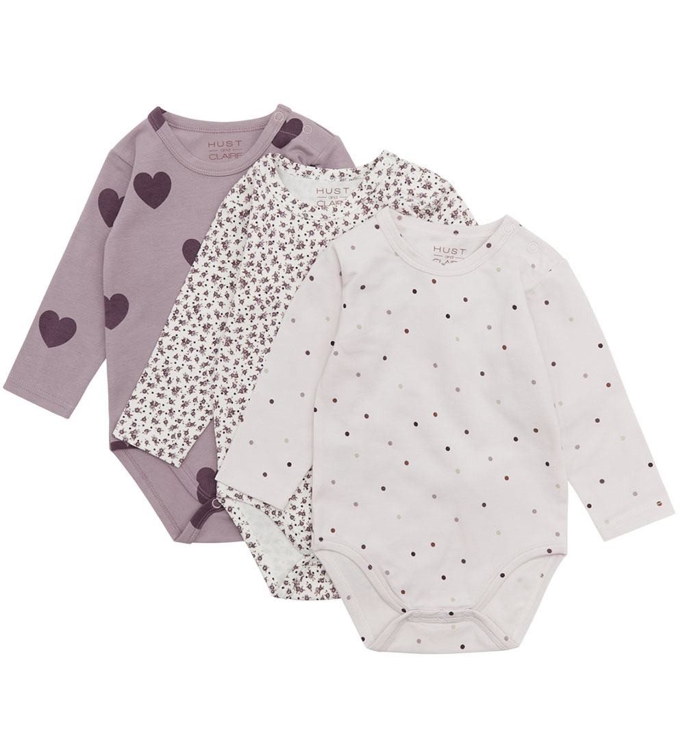 Hust and Claire Bodysuit L/æ - 3-Pack - Bella - Purple Dove