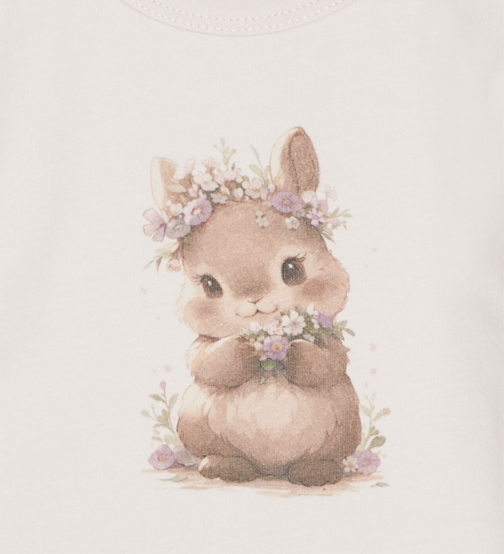 Hust and Claire Bodysuit L/æ - Britt - Wheat Melange w. Rabbit