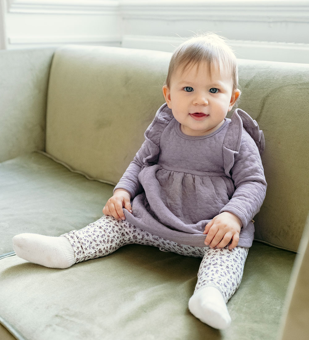 Hust and Claire Leggings - 3-Pack - Liva - Purple Dove w. Ruffle