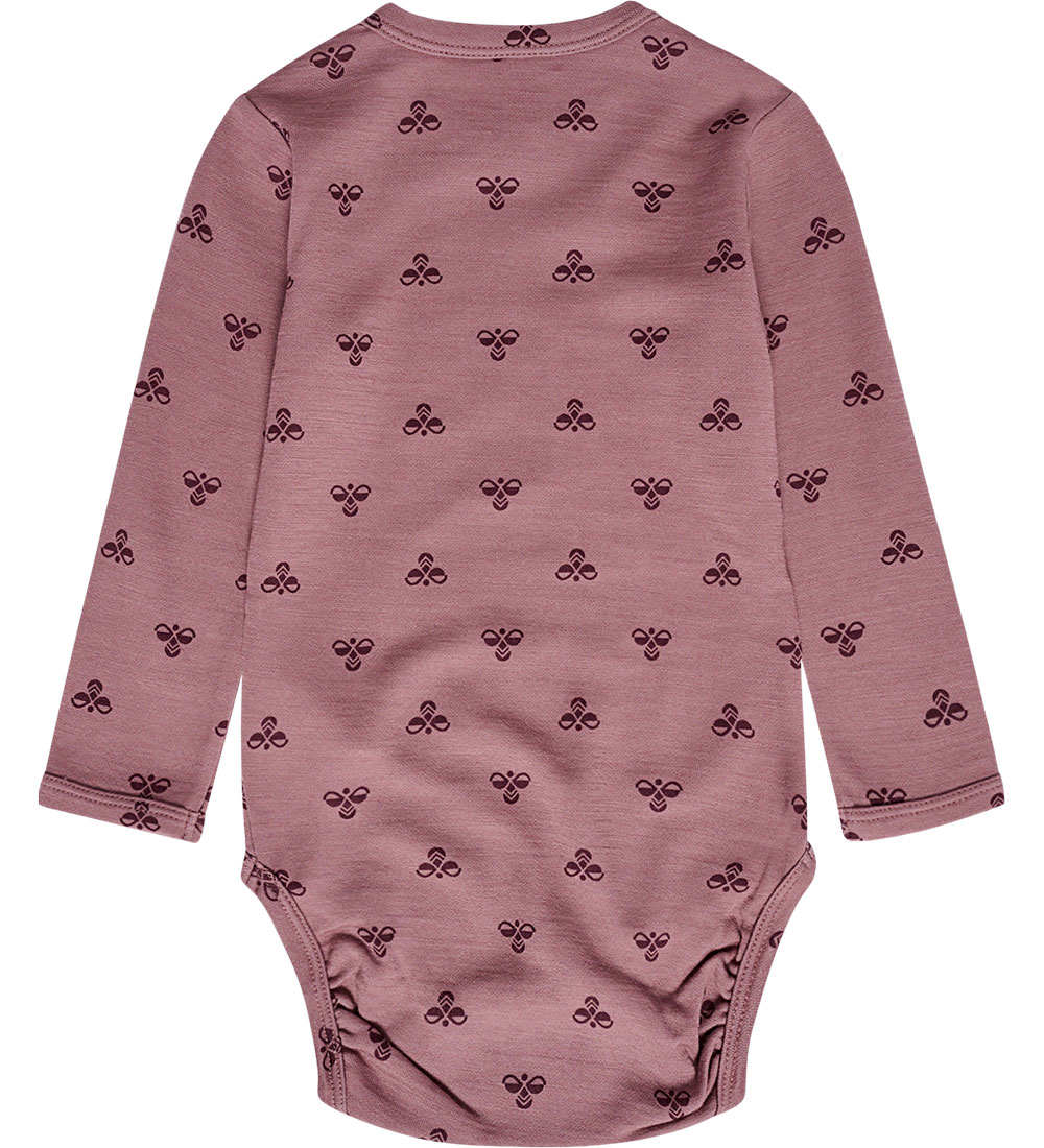 Hummel Bodysuit L/Æ - HmlBambo - Twilight Mauve