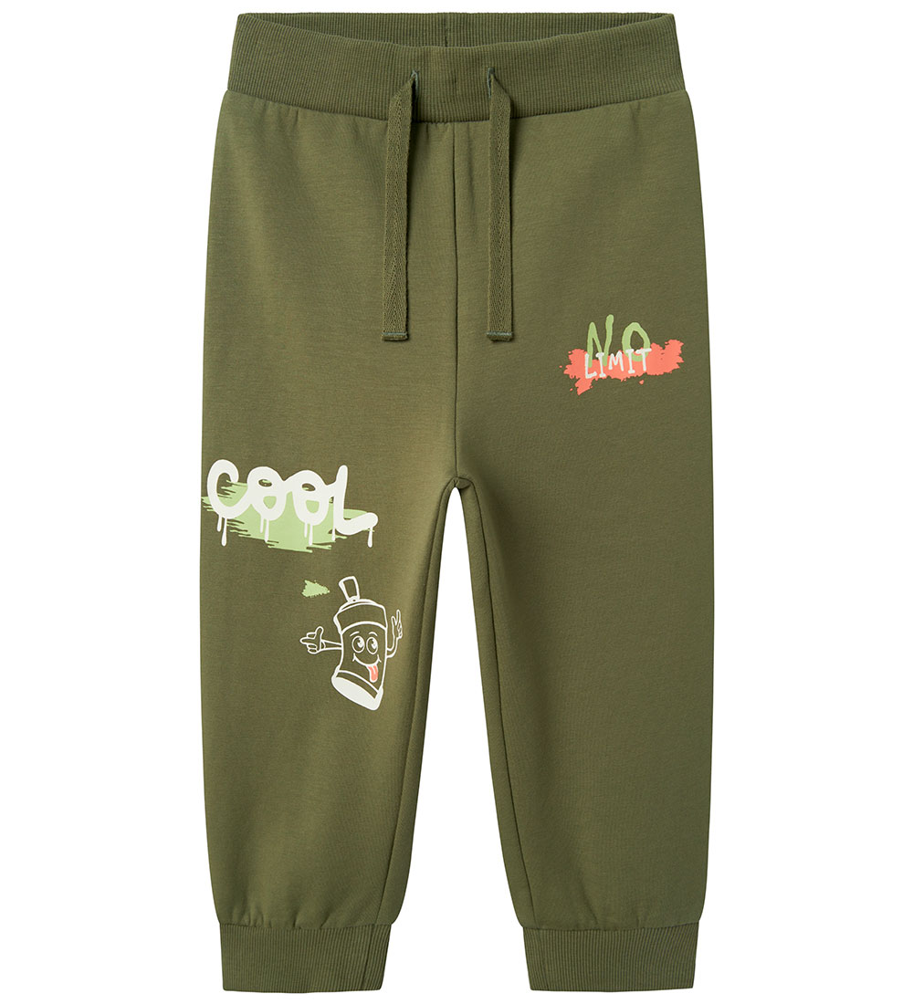 Name It Joggingbuxur - NmmOle - Deep Lichen Green