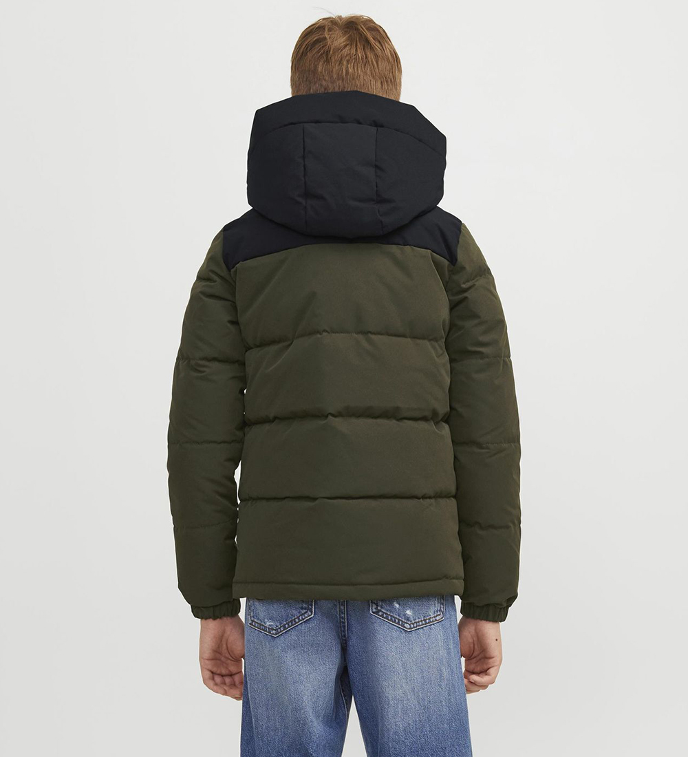 Jack & Jones Puffer Jacket - JJEOtto - Raisin/Black Blocking/Bla