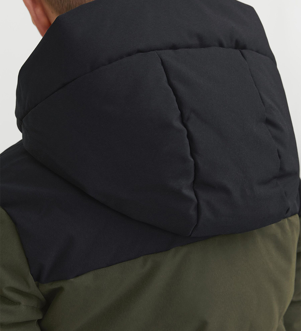 Jack & Jones Puffer Jacket - JJEOtto - Raisin/Black Blocking/Bla