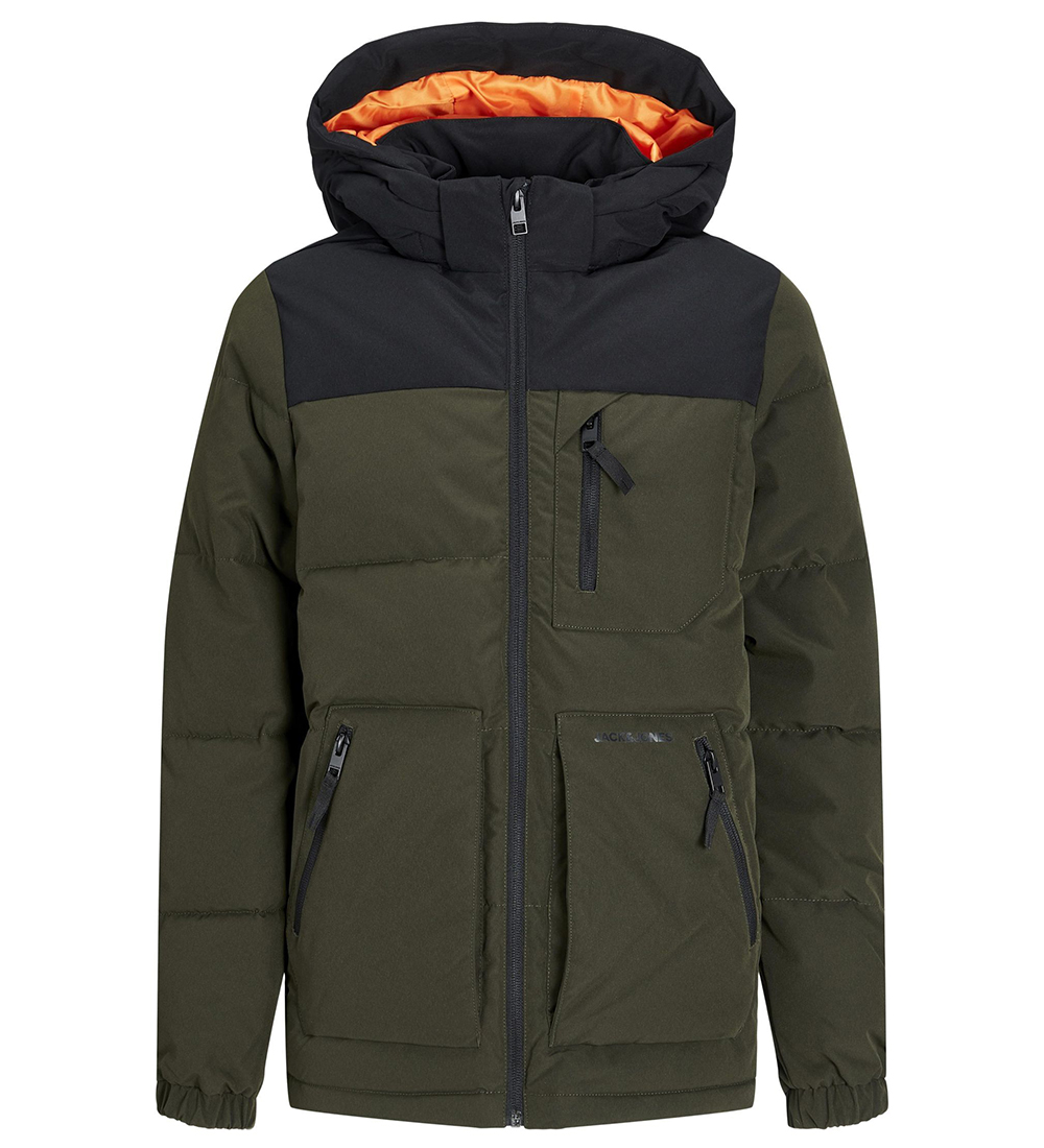 Jack & Jones Puffer Jacket - JJEOtto - Raisin/Black Blocking/Bla