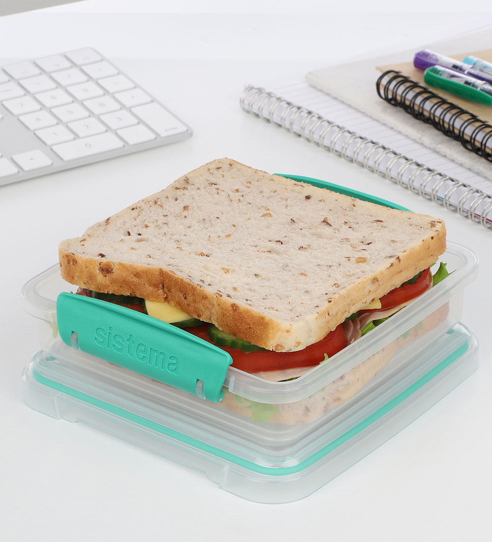 Sistema Lunchbox - Sandwich Box To Go - 450 mL - Turquoise