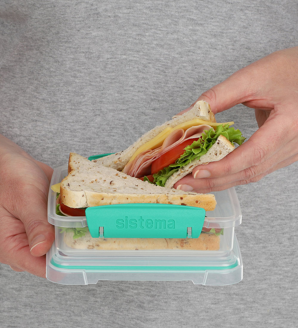 Sistema Lunchbox - Sandwich Box To Go - 450 mL - Turquoise