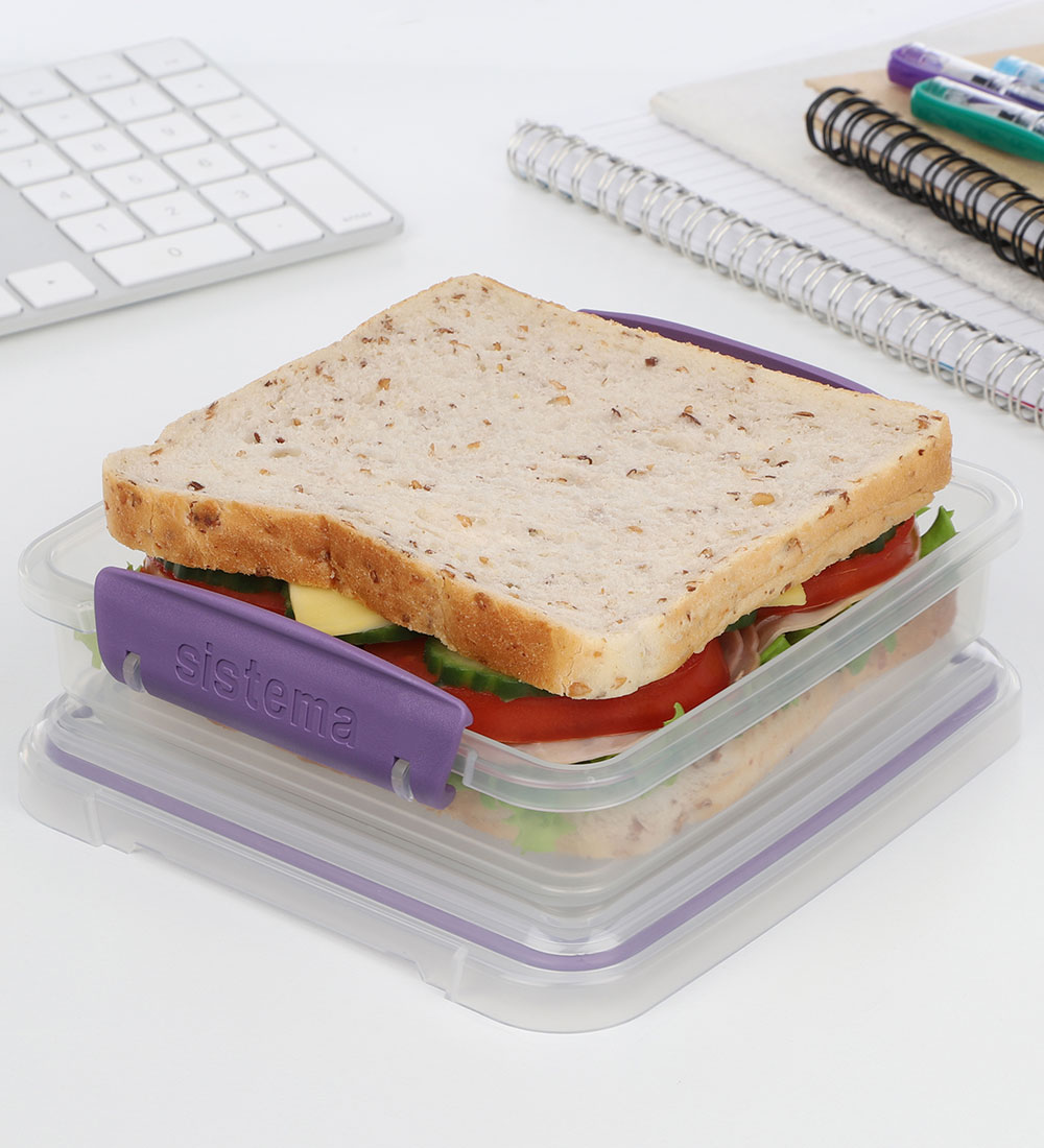 Sistema Lunchbox - Sandwich Box To Go - 450 mL - Purple