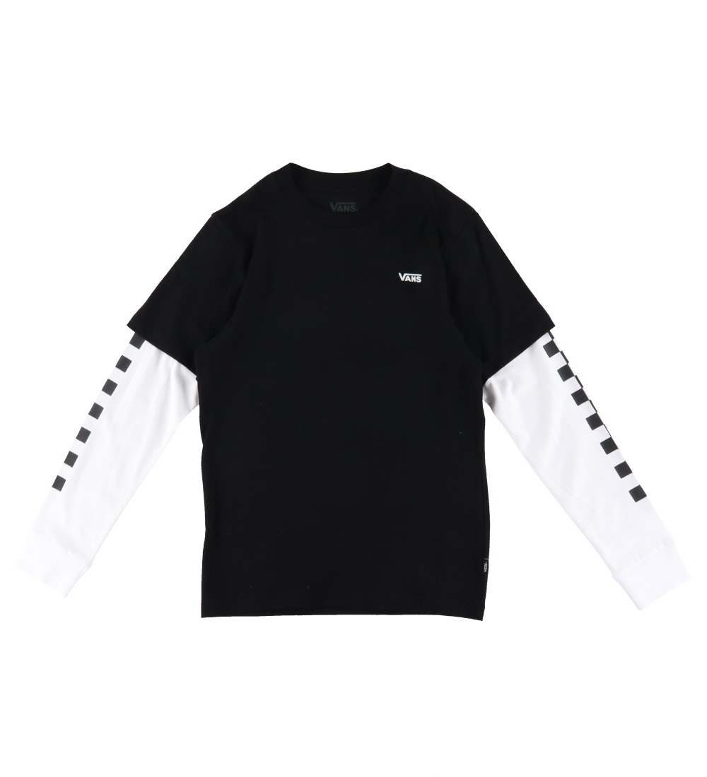Vans Blouse - Long Check Twofer - Black