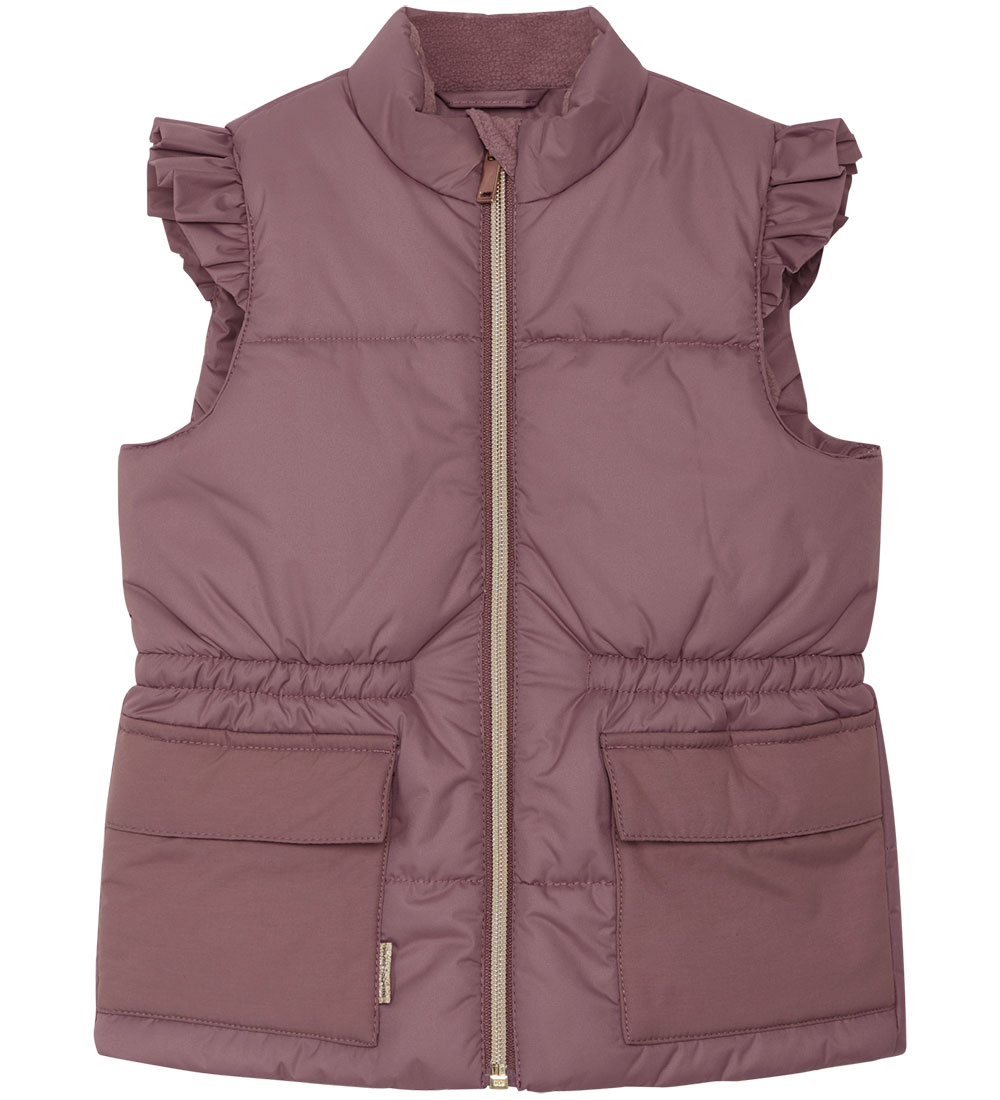 Hust and Claire Puffer Vest - Emily - Plum Wine