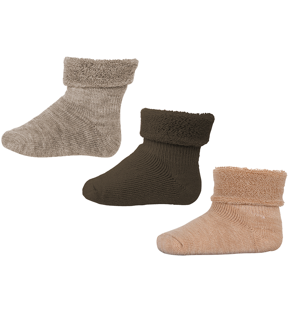 MP Socks - 3-Pack - Wool - Brown Melange