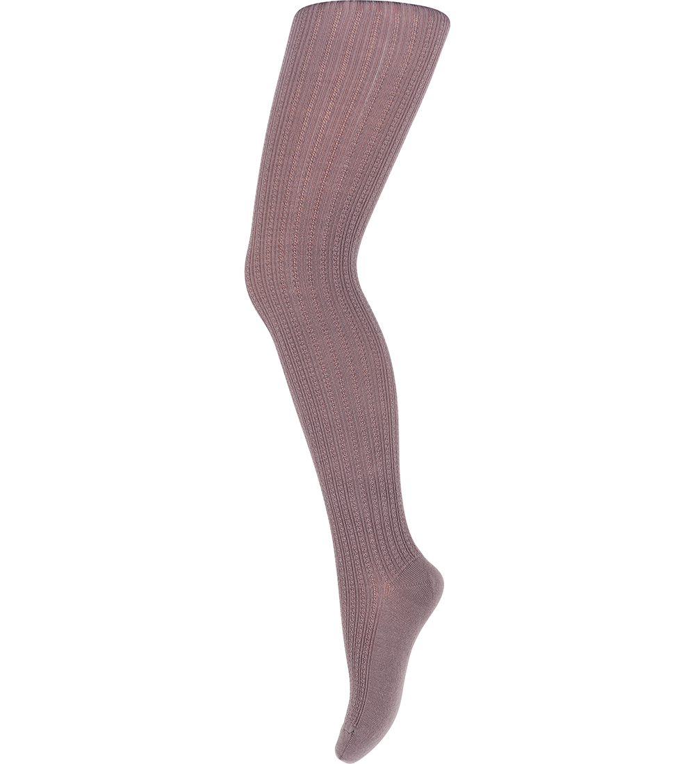 MP Tights - Wool - Rib - Irene - Dark Purple Dove