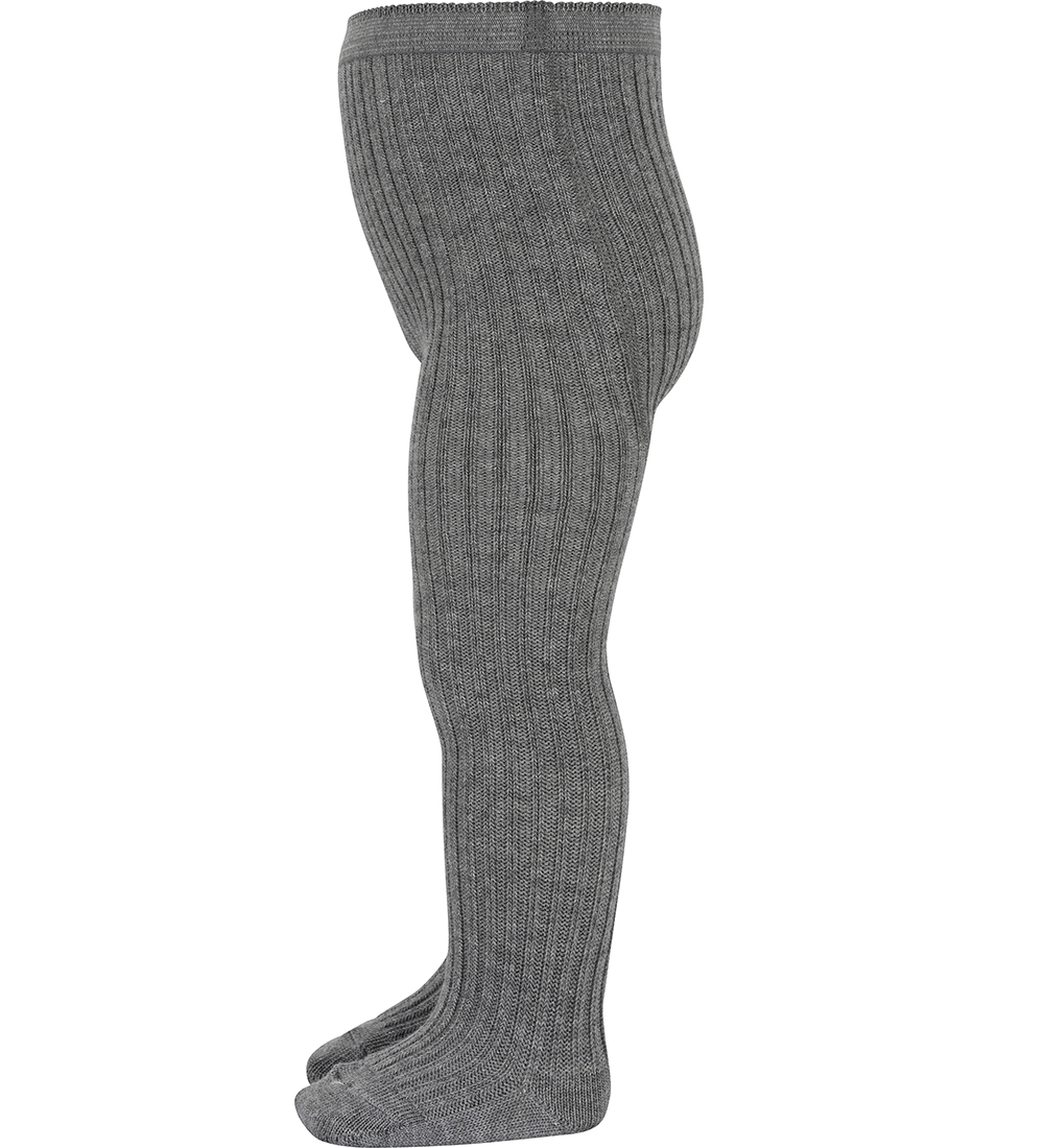 MP Tights - Wool - Rib - Aria - Grey Melange