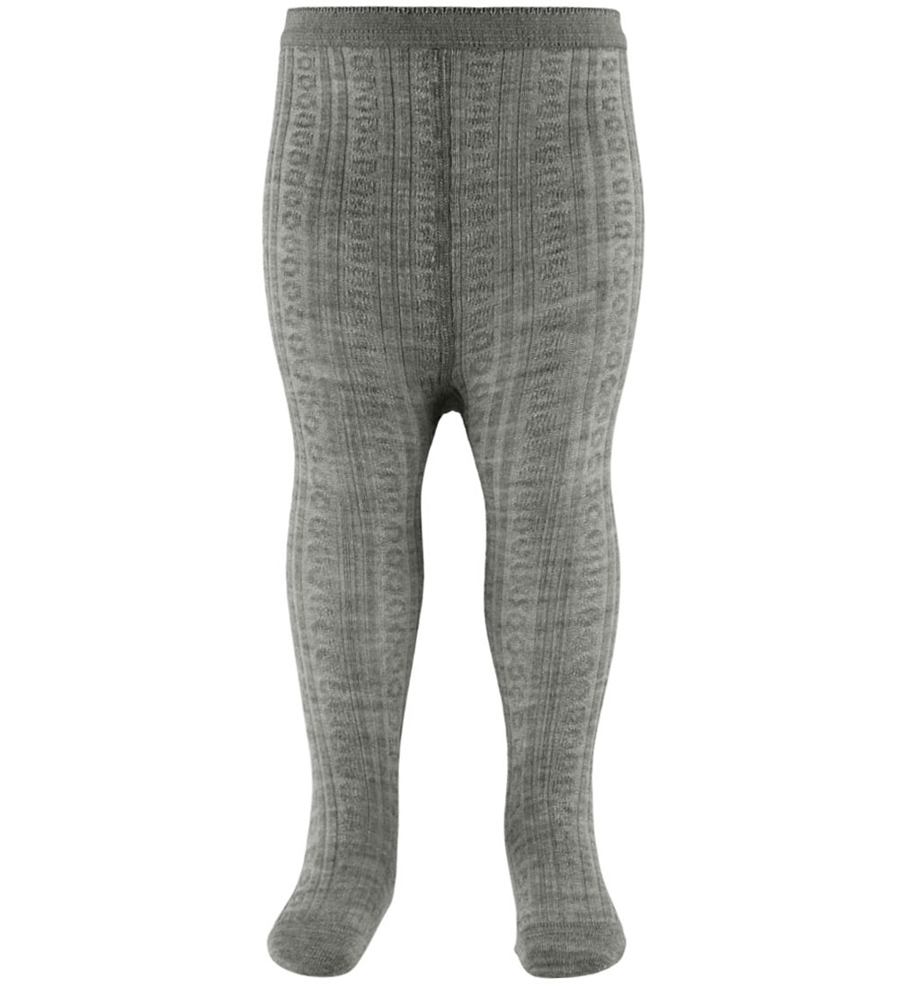 MP Tights - Wool - Rib - Juno - Grey Melange