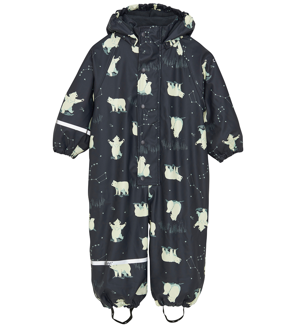 CeLaVi Rainsuit w. Fleece - Navy