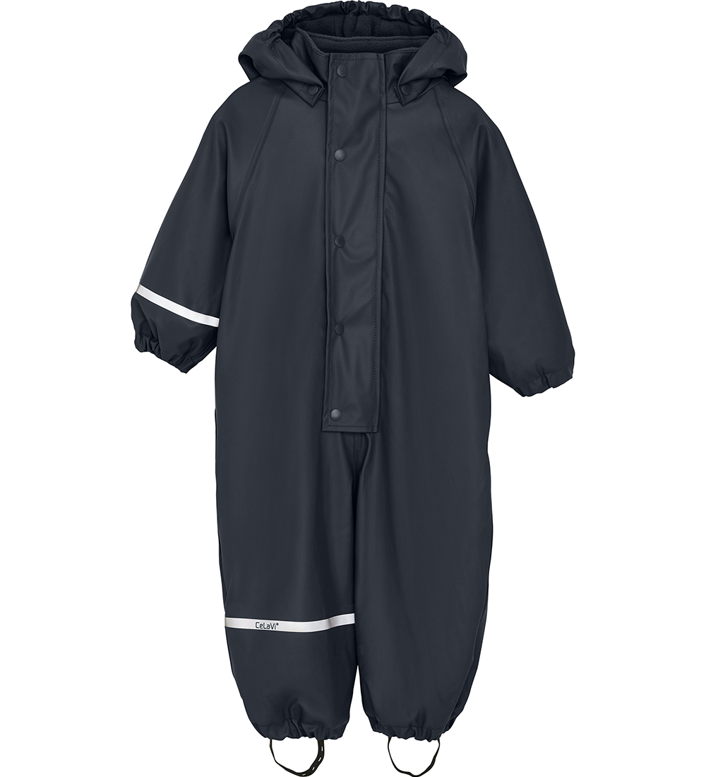 CeLaVi Rainsuit w. Fleece - Navy