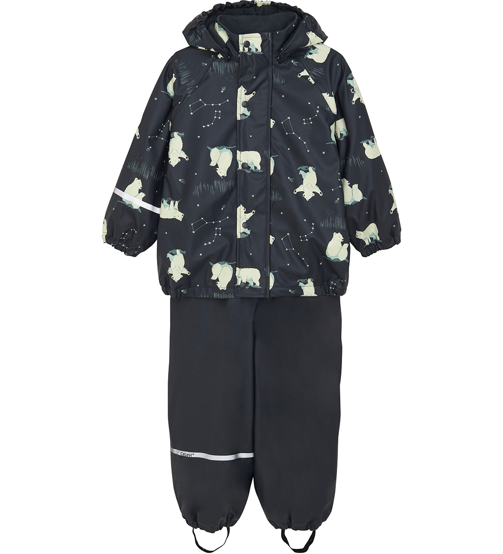 CeLaVi Regnkläder m. Fleece - Marinblå