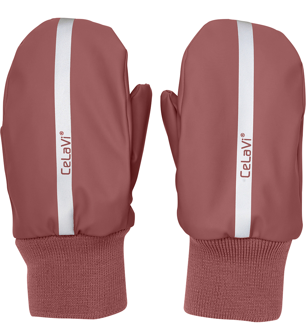CeLaVi Mittens w. Fleece - PU - Apple Butter