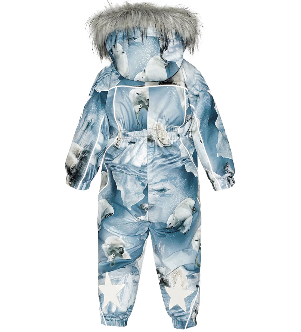 Molo Snowsuit - Pyxis Fur - Polar Bear Joy