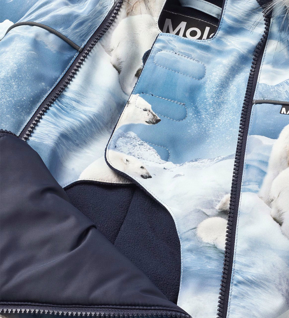 Molo Snowsuit - Pyxis Fur - Polar Bear Joy