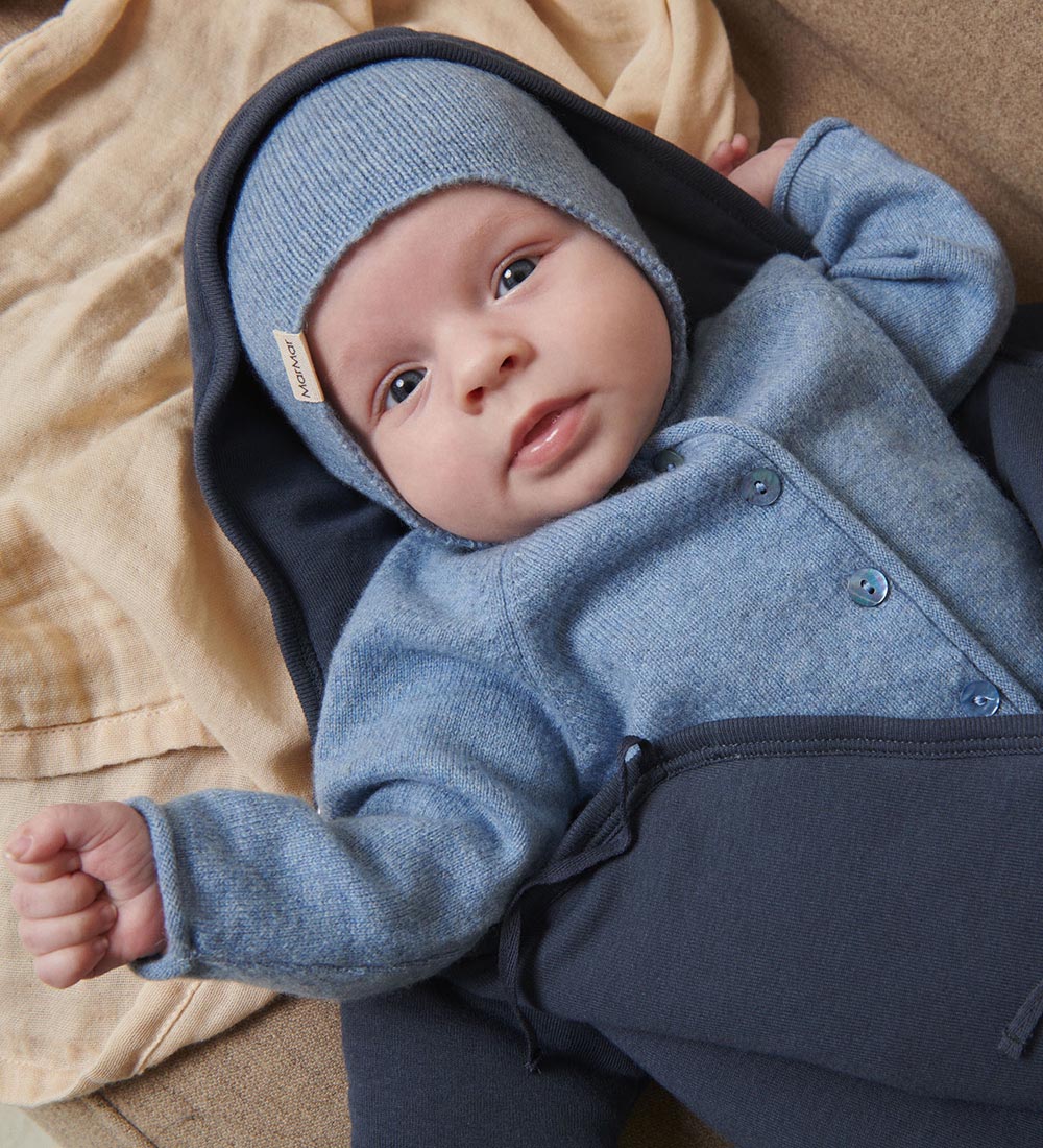 MarMar Vauvan hattu - Villa - Neulottu - Aly Baby - monsuuni Blu