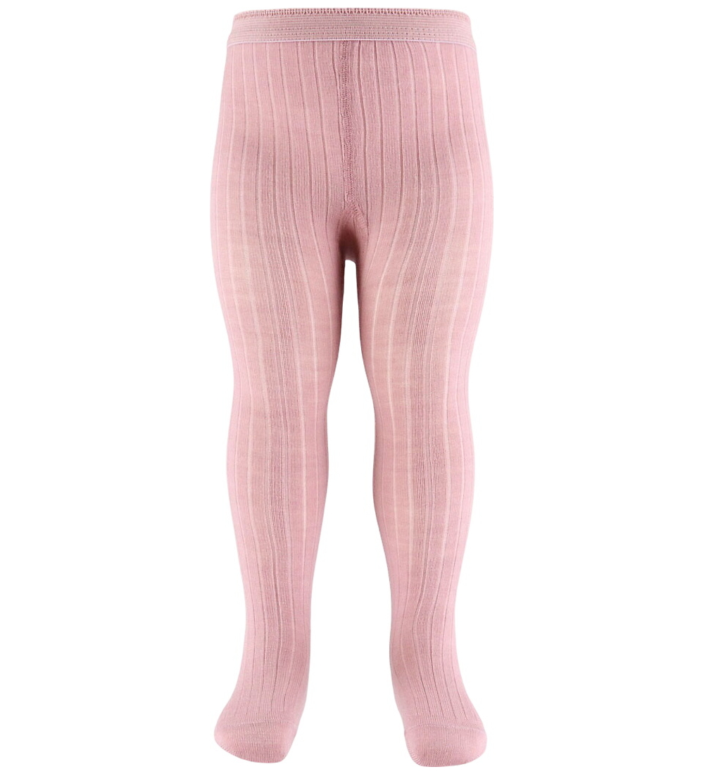 MP Tights - Wool - Rib - Silver Pink