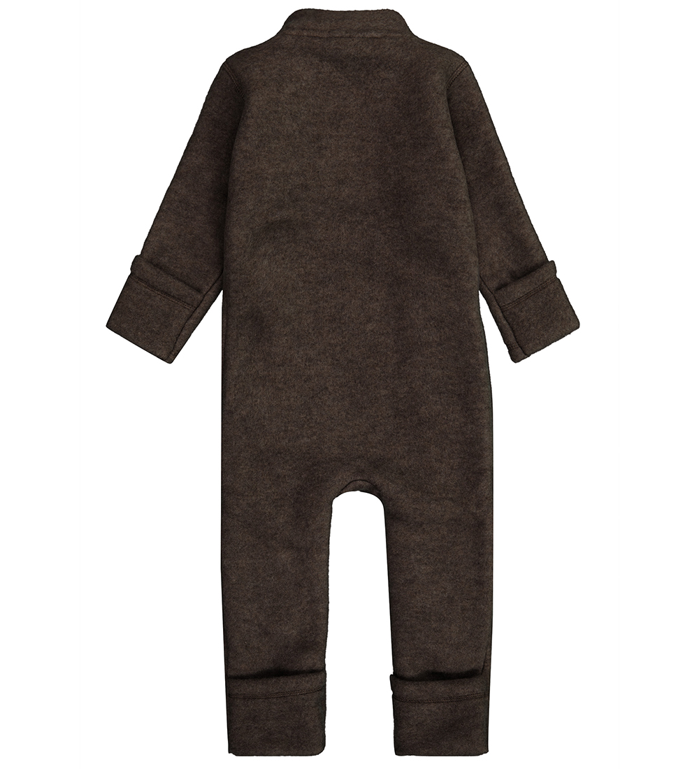 Mikk-Line Pramsuit - Wool - Dark Brown Melange